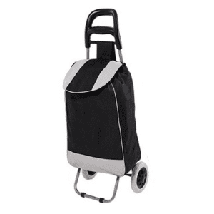 Carrito de compras plegable de lona con ruedas
