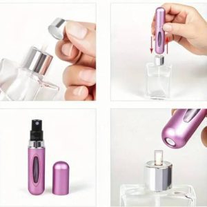 Atomizador de Perfume Recargable 5 ml – Travel Spray Color Metálico