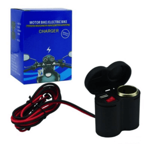 Cargador para Manillar de Moto 12V + USB - Kit Completo de Instalación con Fusible