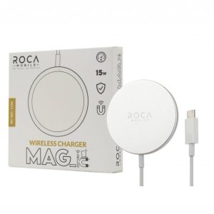 Cargador Inalámbrico Magnético ROCA 15W - Aluminio Premium MagSafe Compatible