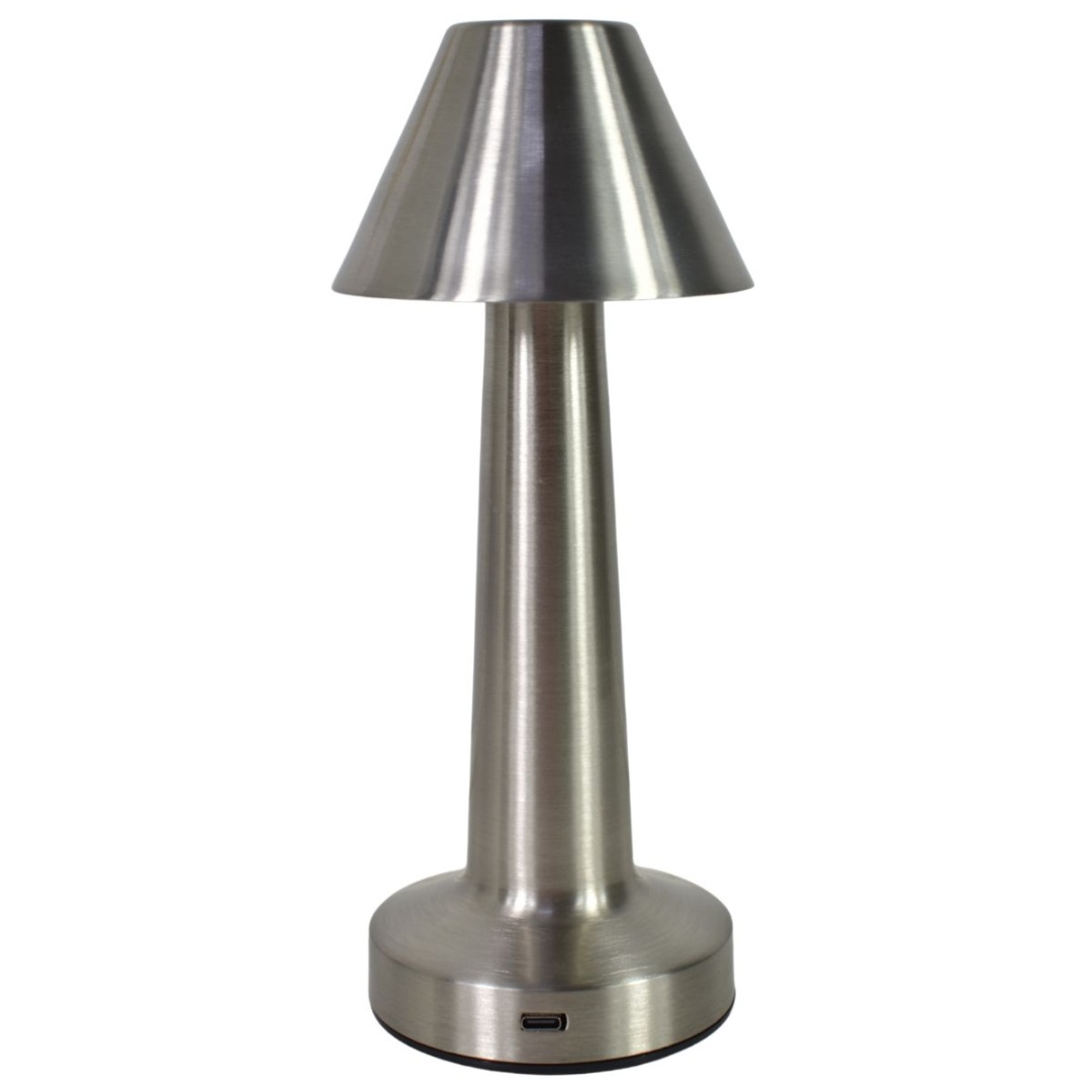 Lámpara de Escritorio LED Recargable Táctil Gris