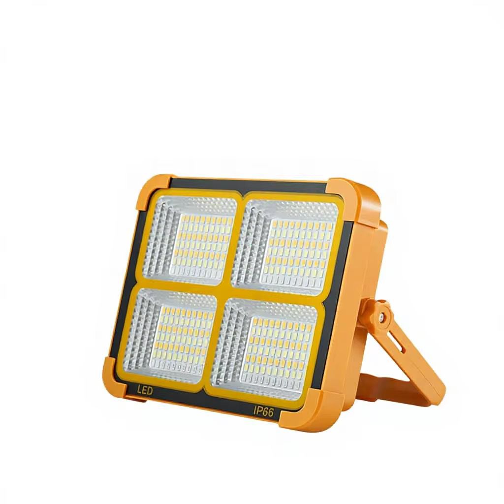 Reflector LED Solar Recargable 30W Portátil IP66 con Power Bank USB y Panel Solar - Imagen 2
