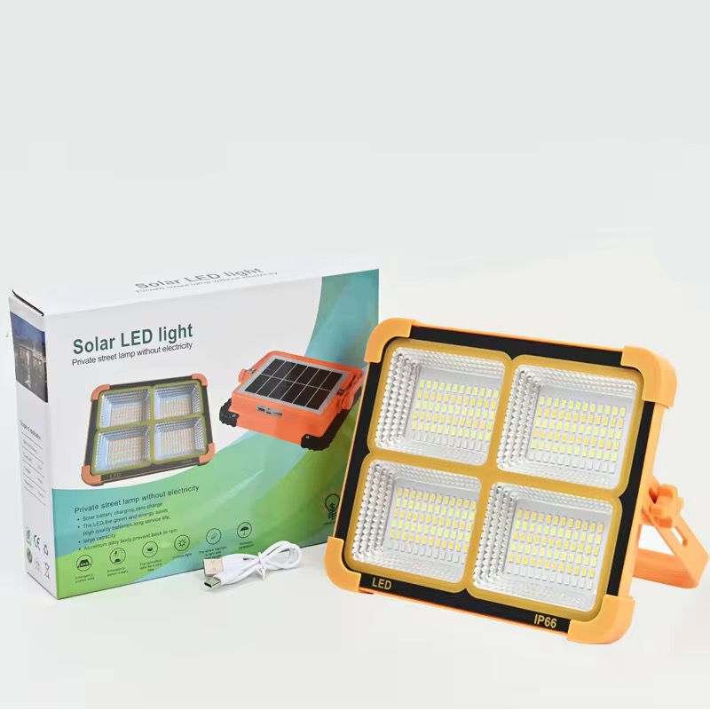 Reflector LED Solar Recargable 30W Portátil IP66 con Power Bank USB y Panel Solar - Imagen 6
