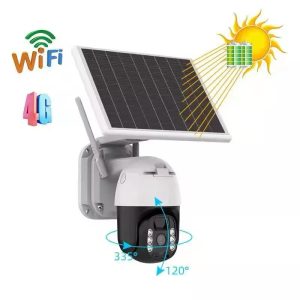 Cámara de Seguridad Solar WiFi / 4G PTZ Exterior con Panel Solar y Visión Nocturna
