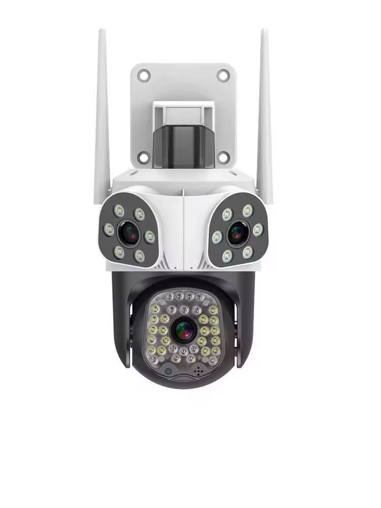 Cámara de Seguridad WiFi Triple Lente 360° PTZ Exterior