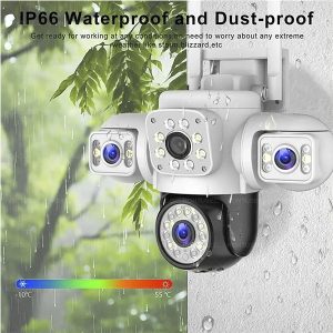 Cámara de Seguridad WiFi Triple Lente 3x 2MP PTZ – App Yoosee - Imagen 2