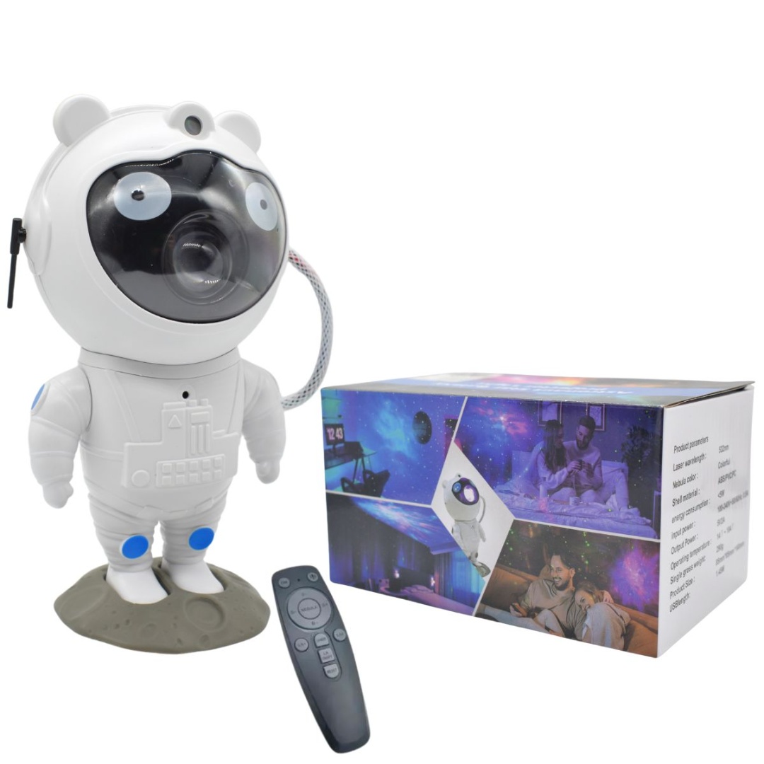 Proyector Galaxia Astronauta 17 cm con Control Remoto