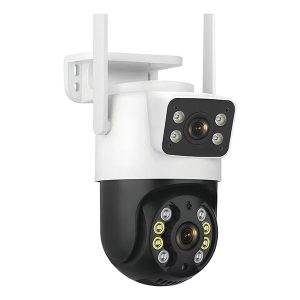 Cámara Doble Exterior WiFi 2MP + 2MP PTZ 360° con Visión Nocturna
