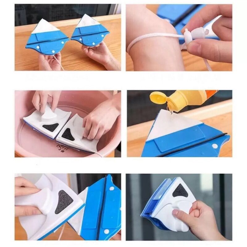 Limpia Vidrios Magnético Doble Cara para Ventanas - Imagen 4